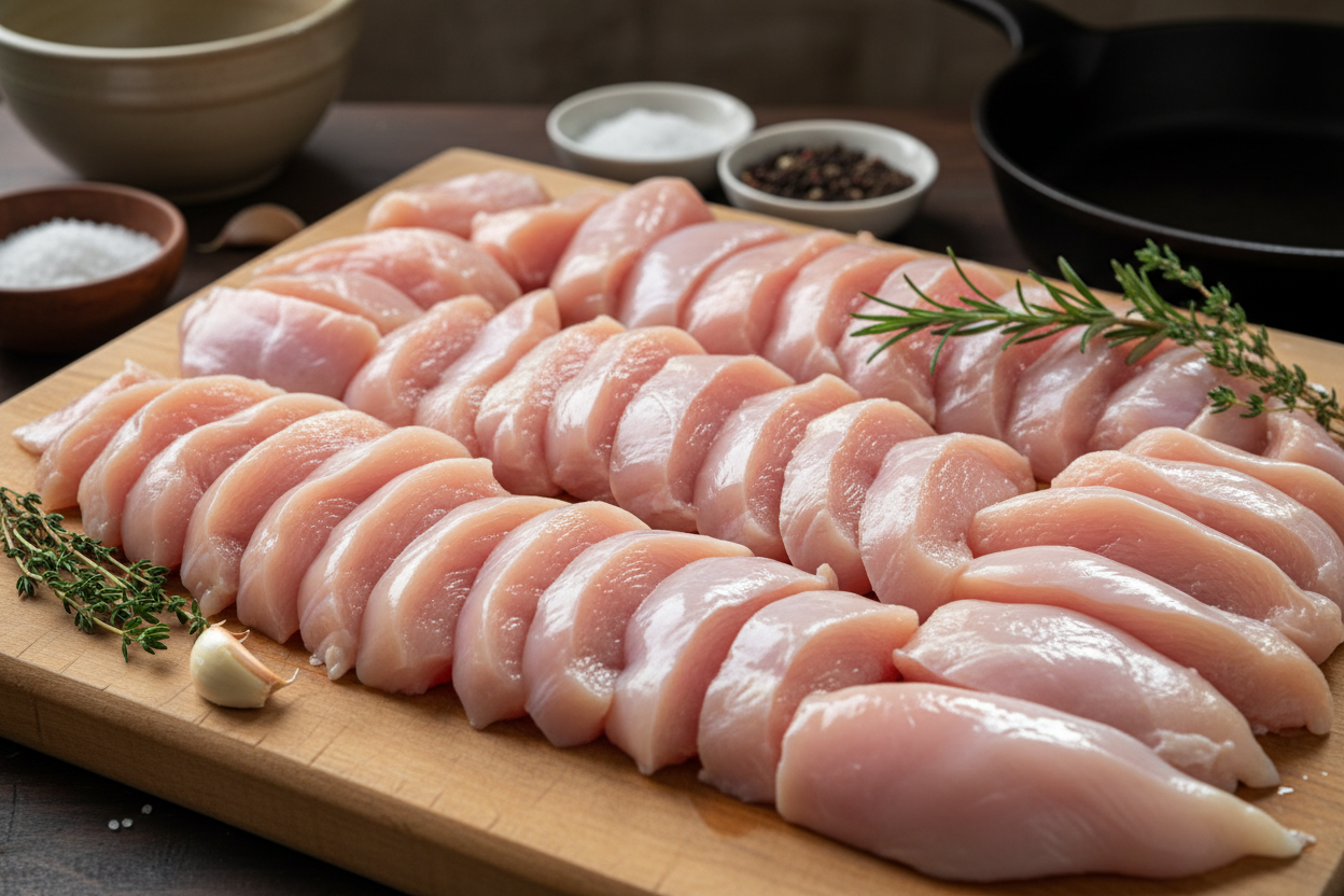 chicken for roasting sliced